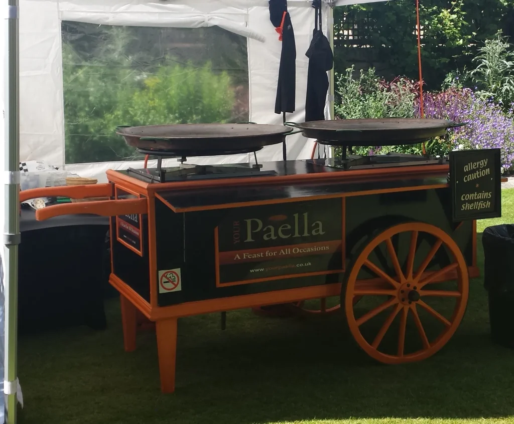 Paella Cart complete set up